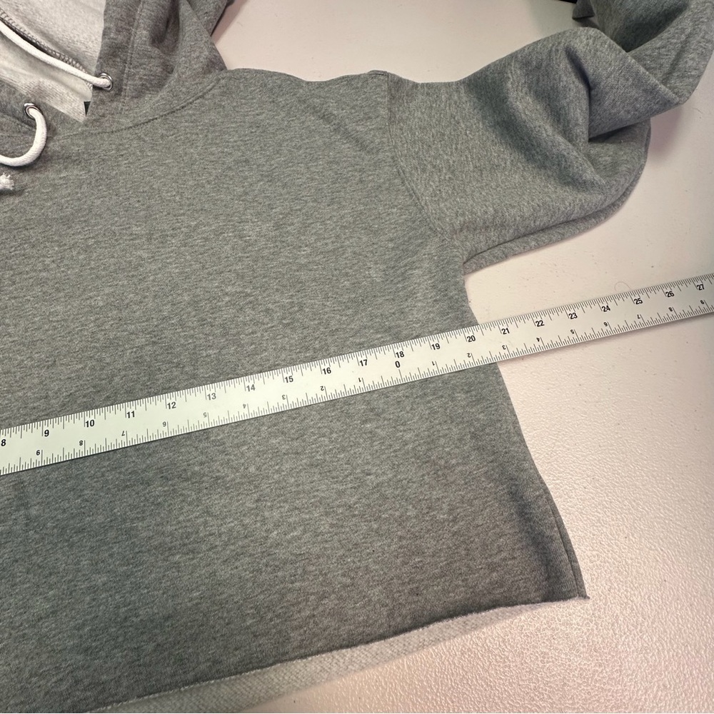 Wild Fable Heather Gray Pullover Hoodie Cropped Women XS Fleece Cotton - Picture 2 of 4
